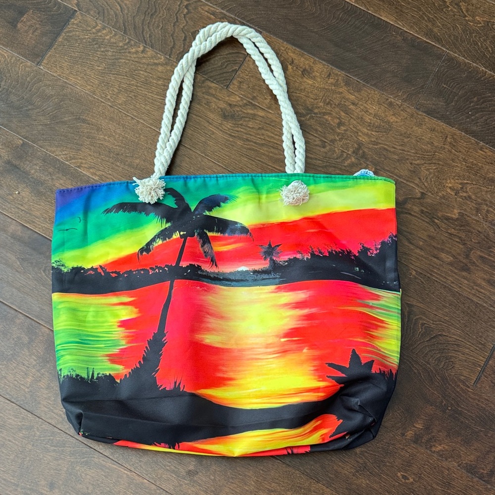 Jamaica Reggae Abstract Sea Scenery Beach Bag Tote